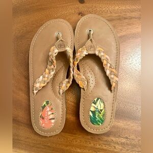 Sperry women’s Braided Flip Flops slippers